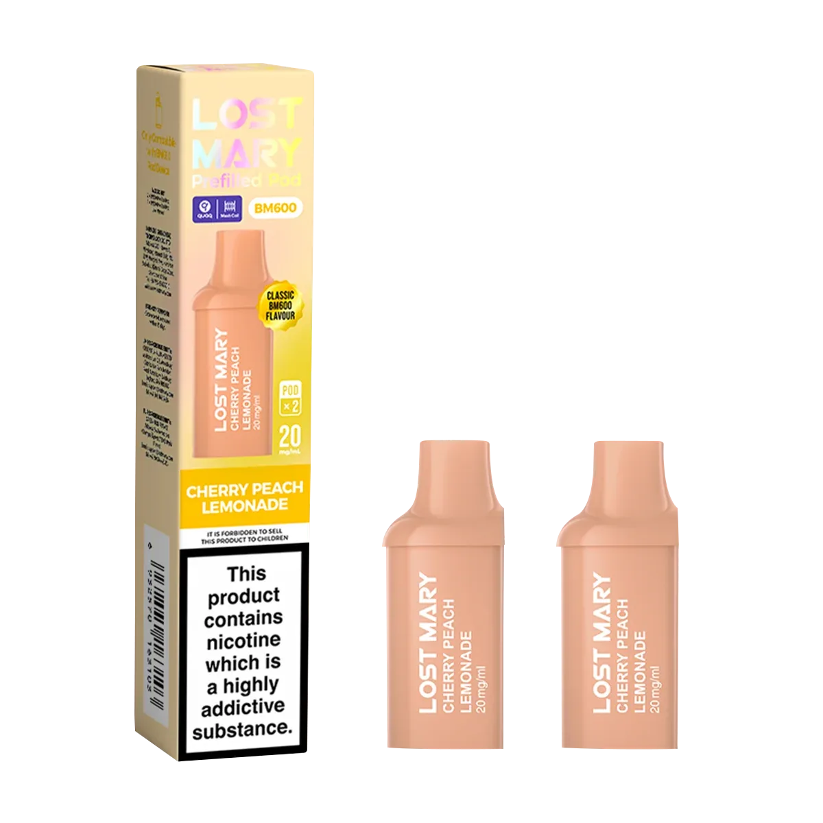 Cherry Peach Lemonade Lost Mary BM600 Pods