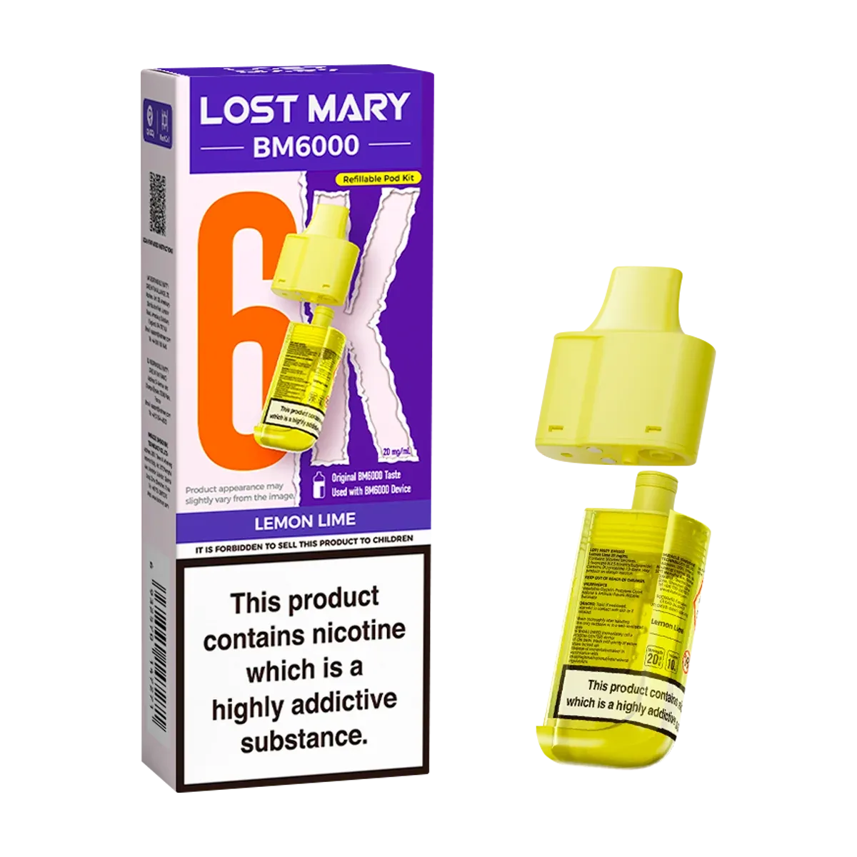 Lemon Lime Lost Mary BM6000 Refill Pack