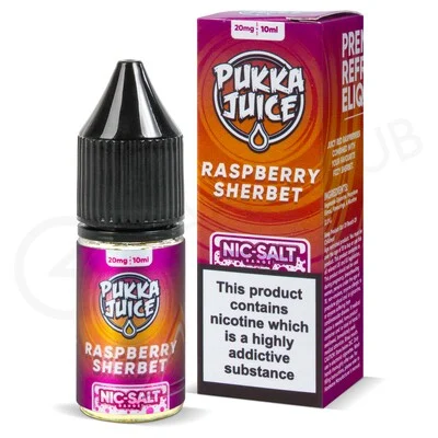 Raspberry Sherbet Nic Salt E-Liquid by Pukka Juice