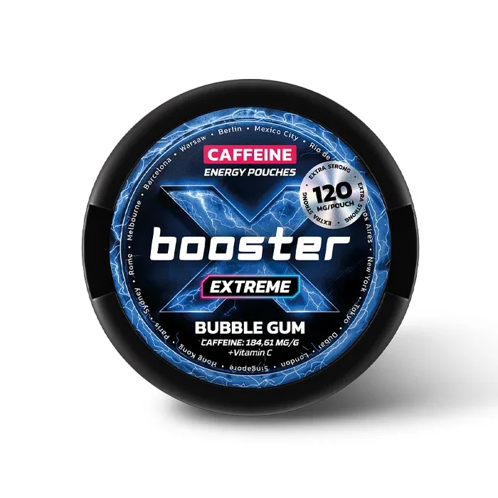 Bubble Gum X-Booster Caffeine Energy Pouches