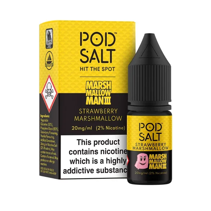 Strawberry Marshmallow Nicotine Salt Pod Salts & Marshmallow Man 3 Fusions
