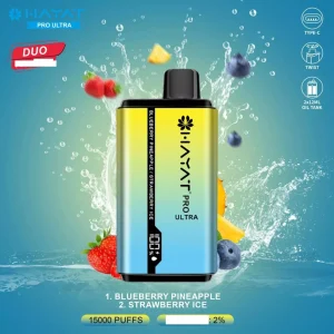 Hayat Pro Ultra 15000 Puffs Duo Tastes Digital Screen 20MG Bulk Buy Rechargeable Disposable Vapes Wholesale