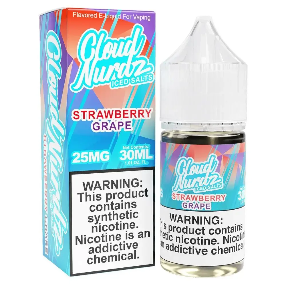 Cloud Nurdz 30mL Grape Strawberry ICED - Image 2