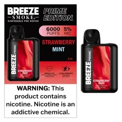 BREEZE SMOKE PRIME EDITION (ZERO NICOTINE) DISPOSABLE VAPE 10ML 6000 PUFFS - Image 2
