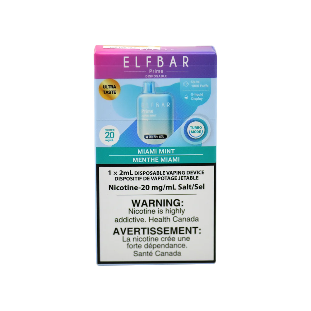 Elf Bar Prime 1800 Miami Mint 2ml 20mg
