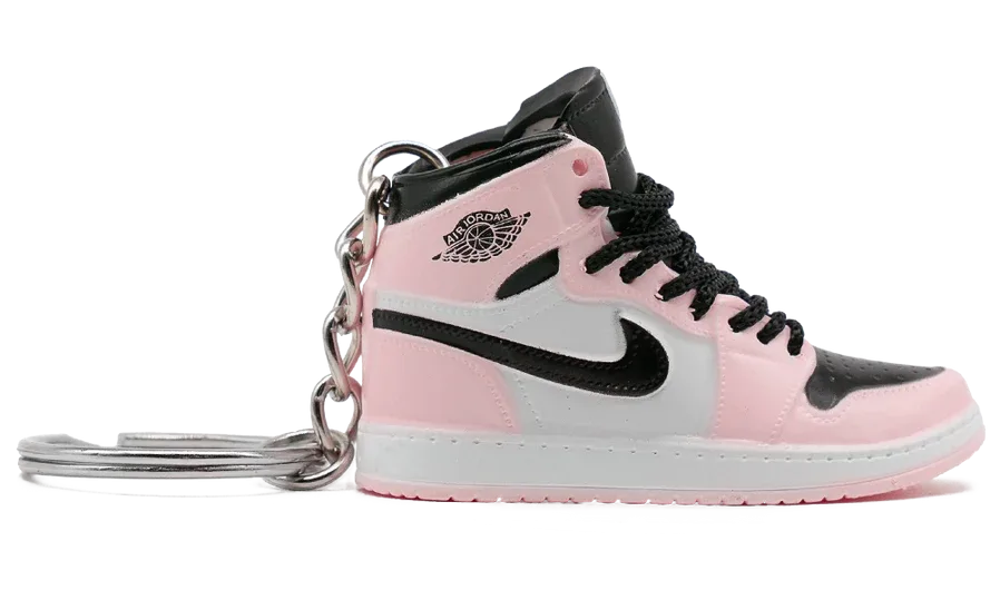 Nike AJ 1 Pink Black keychain