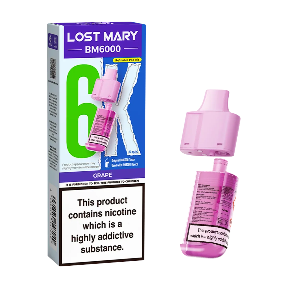 Grape Lost Mary BM6000 Refill Pack