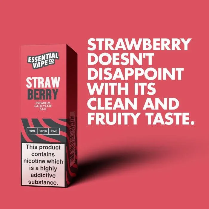 Essential Vape Co Strawberry - 10ml Nicotine Salt E-Liquid - Image 2