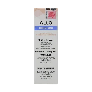 Allo Ultra 500 White Peach Razz 2ml 20mg