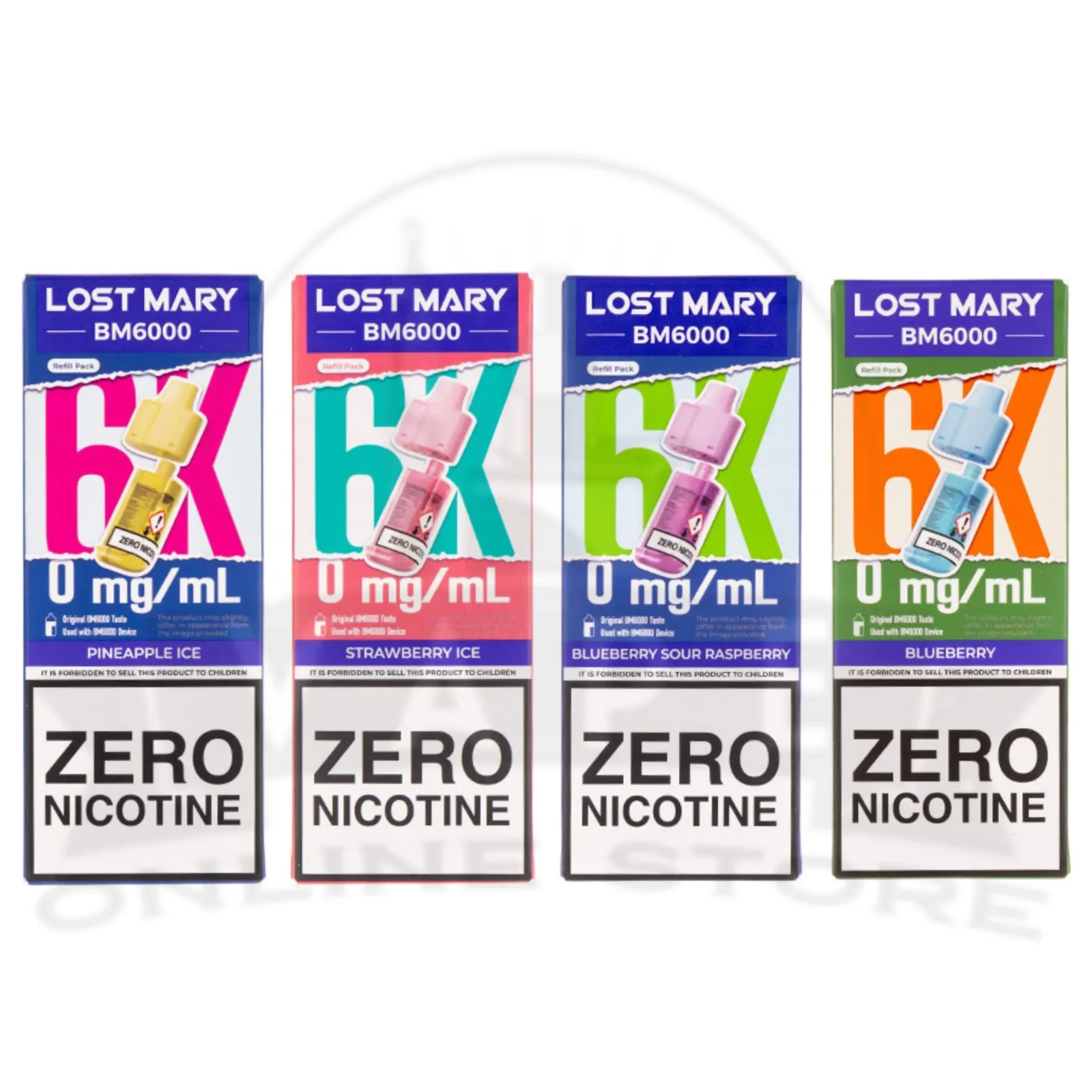 Lost Mary BM6000 0mg Prefilled refill Pods