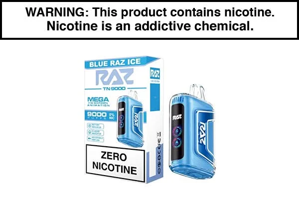 RAZ TN9000 ZERO DISPOSABLE VAPE – 9000 PUFFS