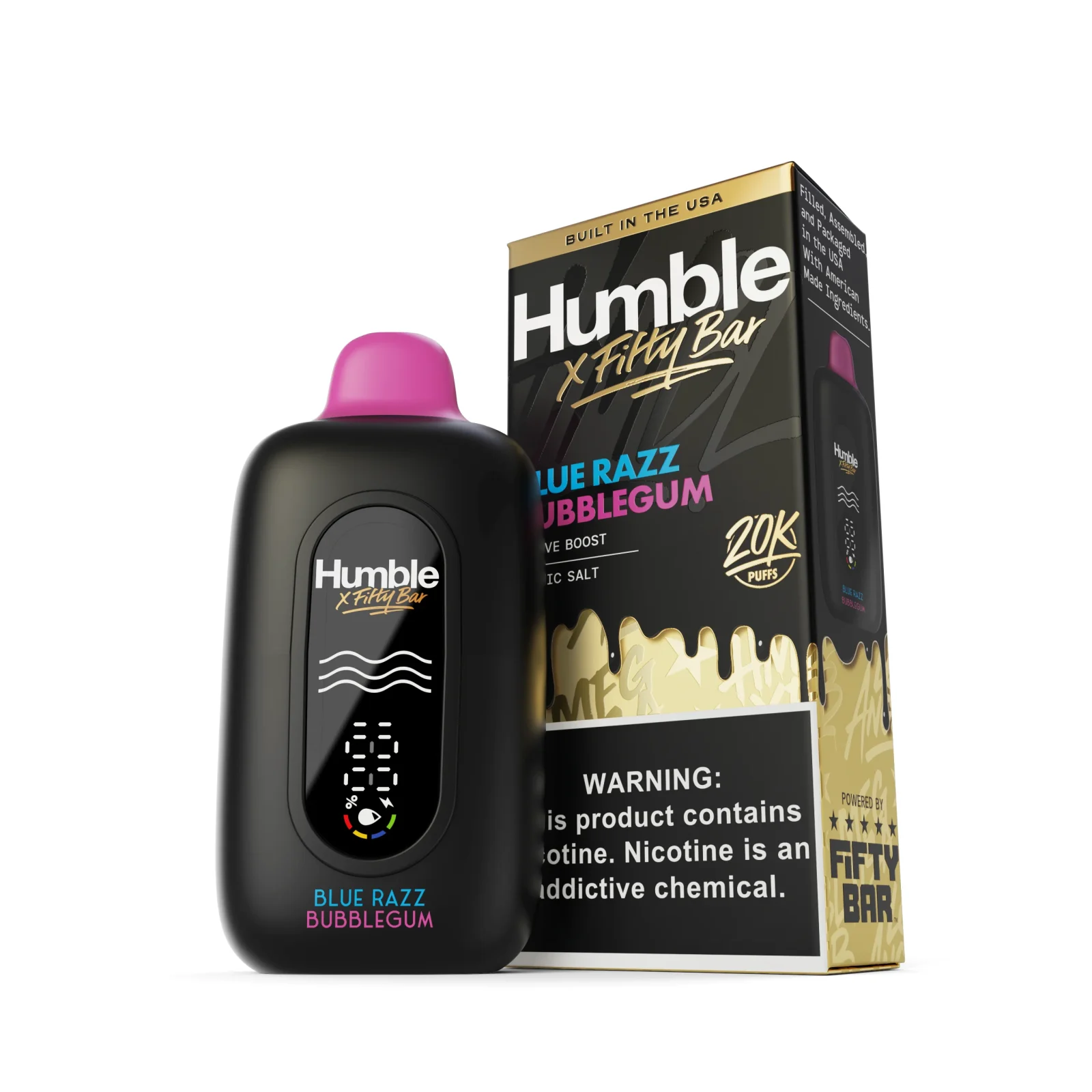 Humble HMBL X Fifty Bluerazz Bubble Gum 20K
