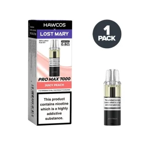 Juicy Peach Hawcos X Lost Mary Pro Max 7000 Prefilled Pods