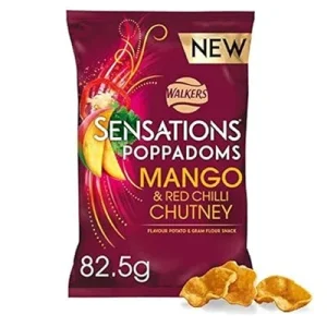 Walkers Sensations Poppadoms Mango & Red Chilli Chutney 82.5g