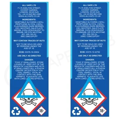 Berry Cold Nic Salt E-Liquid by Large Juice - Image 2