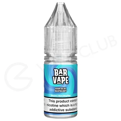 Sour Blue Raspberry Nic Salt E-Liquid by Bar Vape