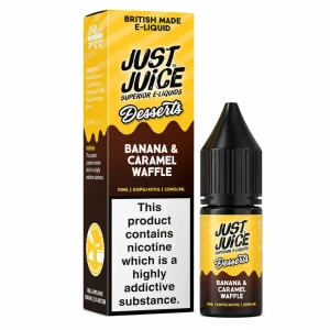 Just Juice Dessert Banana Caramel Waffle Nic Salt E-Liquid 10ml