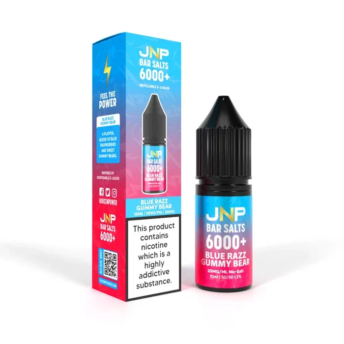 Blue Razz Gummy Bear Nicotine Salt by JNP Bar Salts 6000+