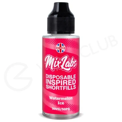 Watermelon Ice Shortfill E-Liquid by Mix Labs 100ml