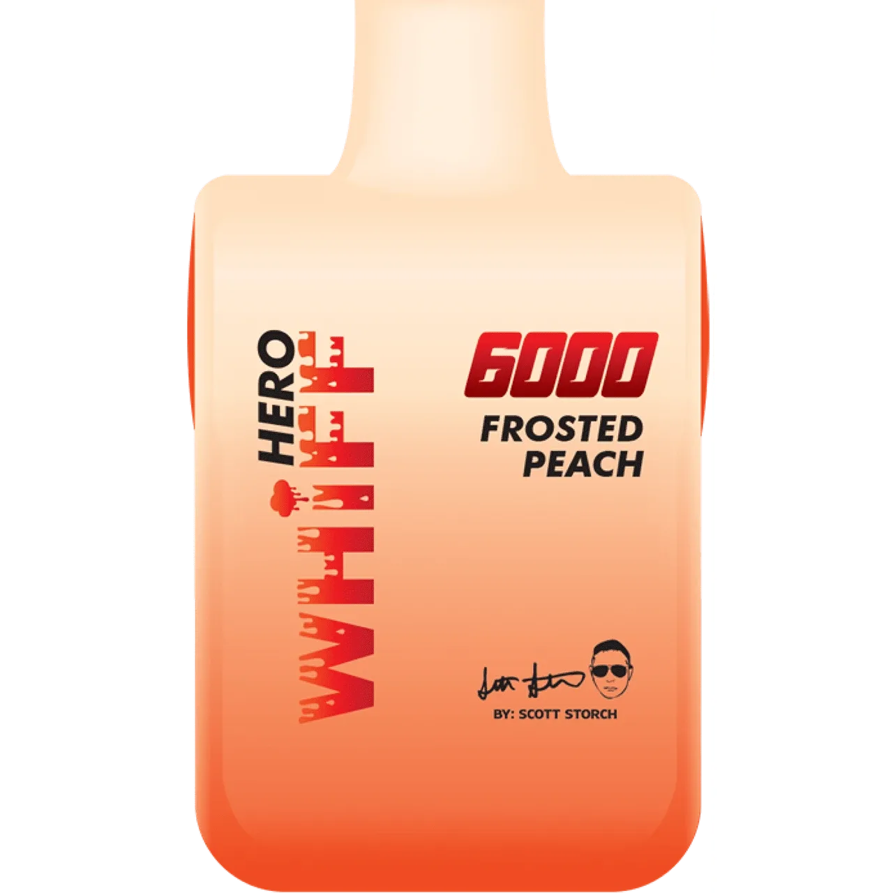 Whiff Hero by Scott Storch 6000 Puffs Vape Disposable - Frosted Peach
