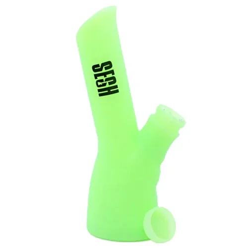 Sesh Angled Silicone 9" Glow In The Dark Bong - Image 2