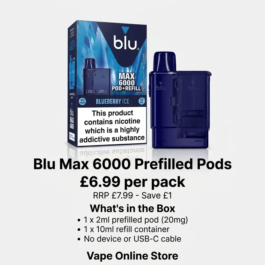 Blu Max 6000 Prefilled Pods - Image 2