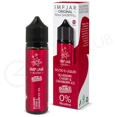 Blueberry, Cherry & Cranberry Ice Shortfill E-Liquid by Imp Jar 50ml