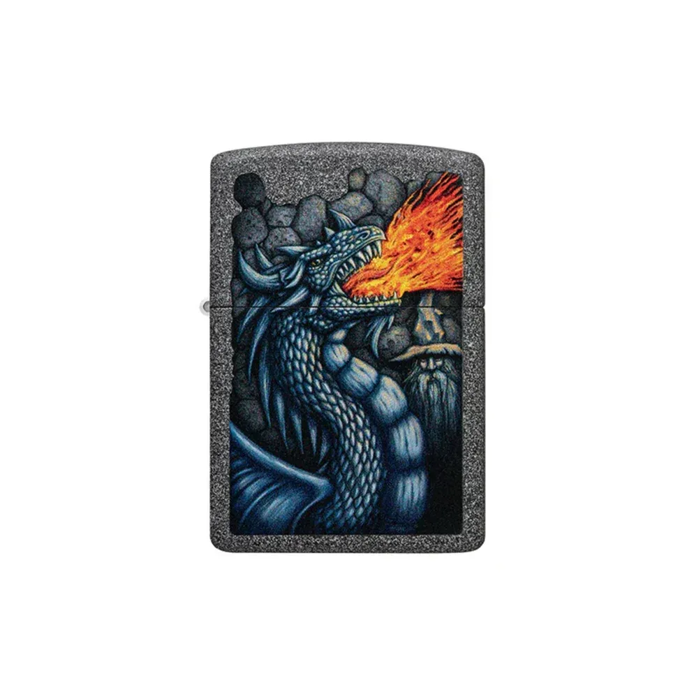 Zippo Lighter - Fiery Dragon Design