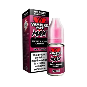 Sweet & Sour Cherry Nic Salt E-Liquid by Vampire Vape Max