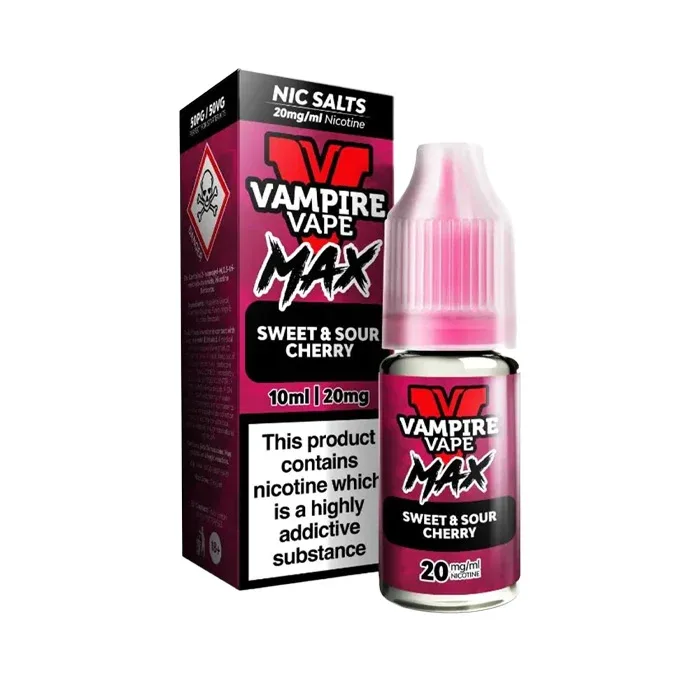 Sweet & Sour Cherry Nic Salt E-Liquid by Vampire Vape Max