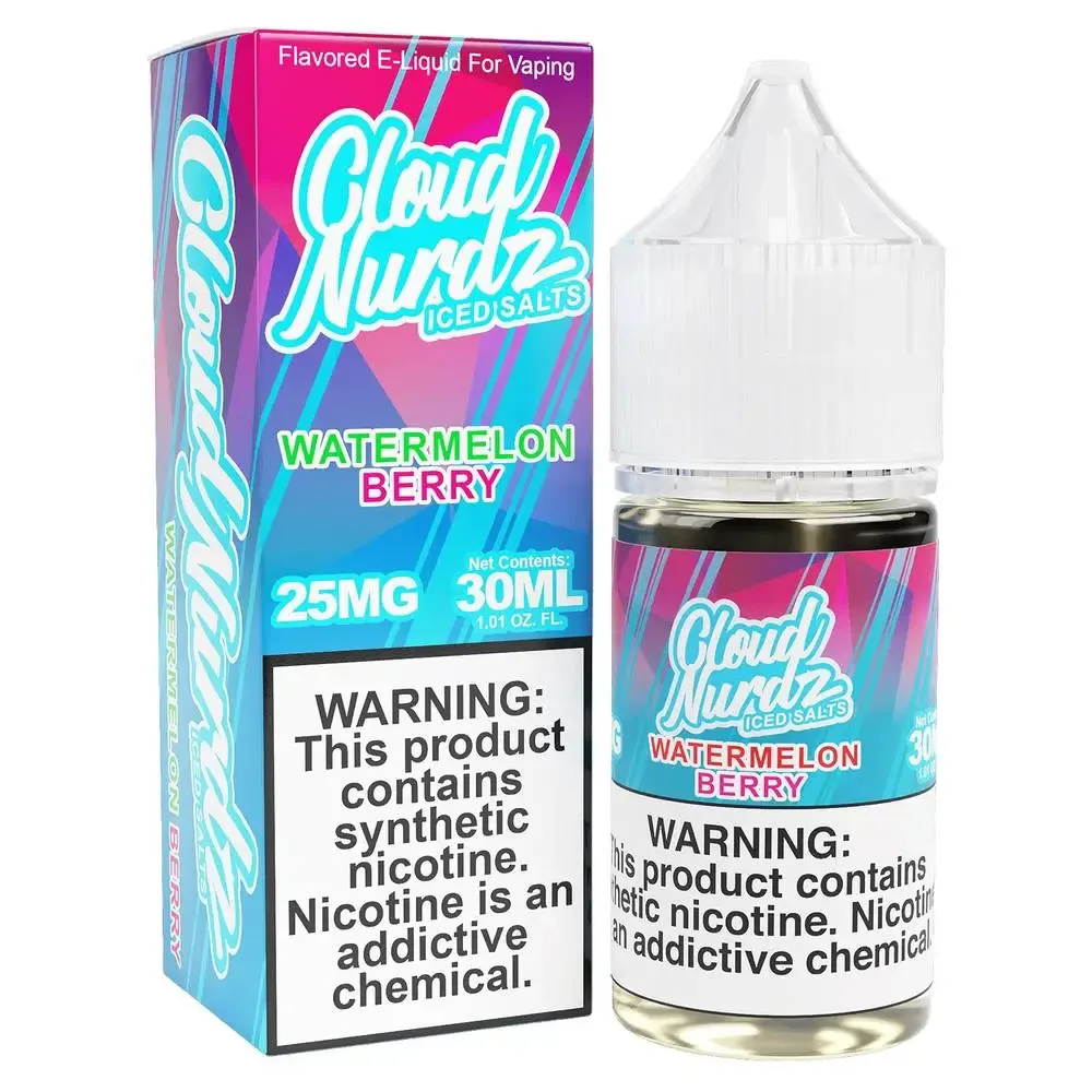 Cloud Nurdz 30mL Watermelon Berry ICED - Image 2