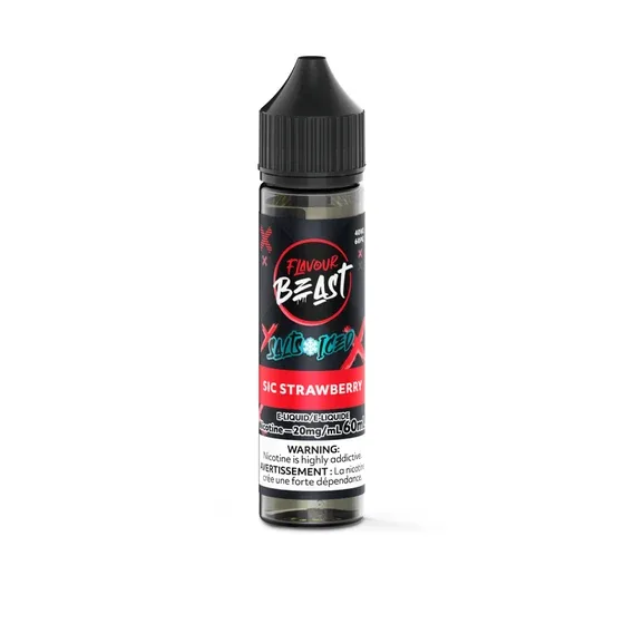 Flavour Beast E-Liquid 60mL Salts - Sic Strawberry Iced