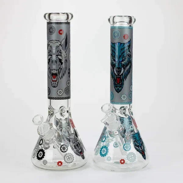 13.5" JJ Wolf Glow In The Dark Bong