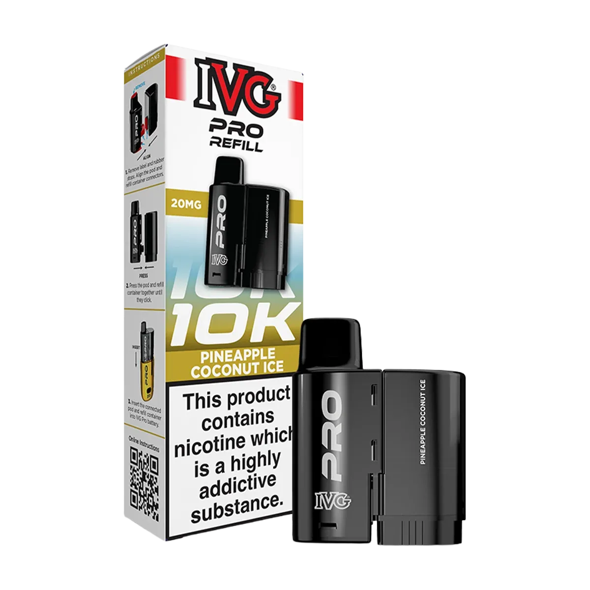 Pineapple Coconut Ice IVG Pro 12 Refill Pack