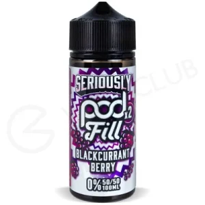 Blackcurrant Berry Shortfill E-Liquid by Seriously Pod Fill x2 100ml