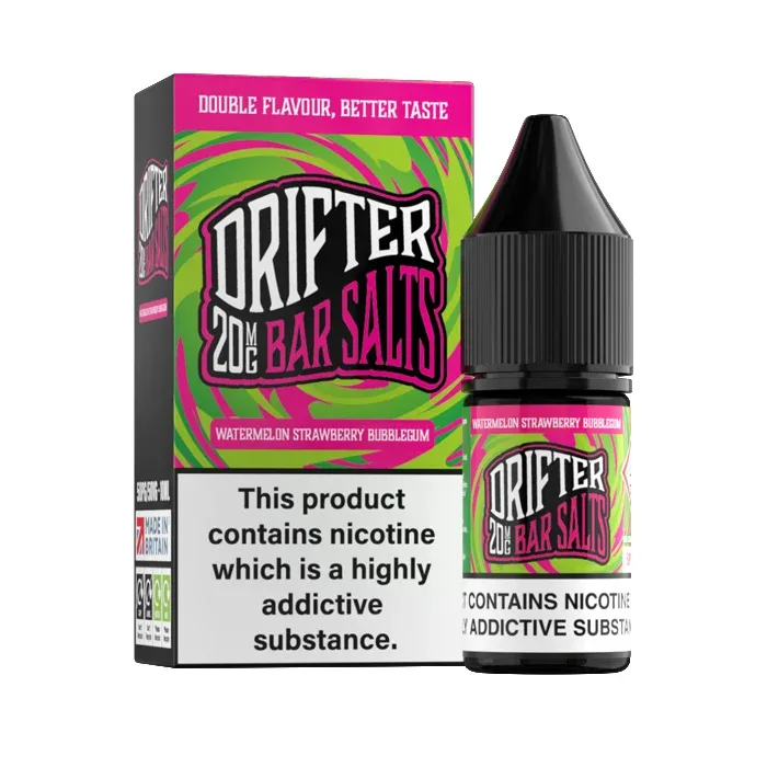 Watermelon Strawberry Bubblegum Nic Salt E-Liquid by Drifter Bar Series
