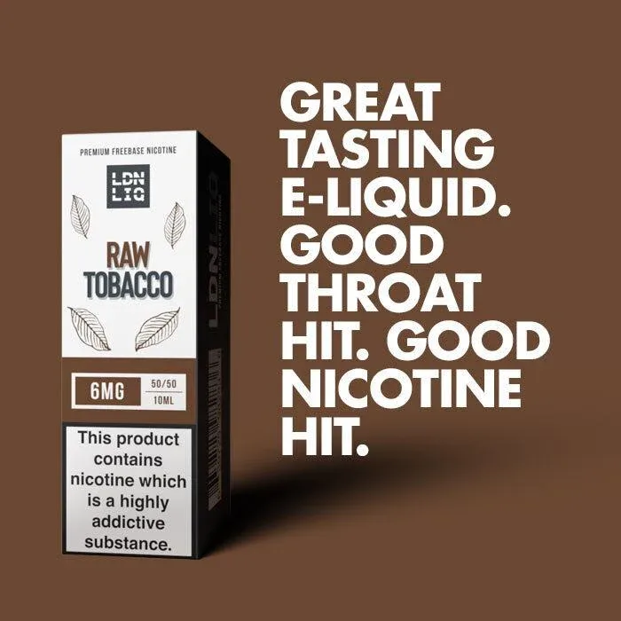 LDN LIQ Raw Tobacco - 10ml E-Liquid - Image 2