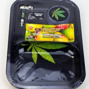 Rolling Tray Starter Sets Papers | Grinder | Pipe | Screens