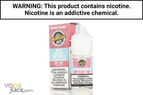 ICED MILK OF THE POPPY BY VAPETASIA SALT 30ML