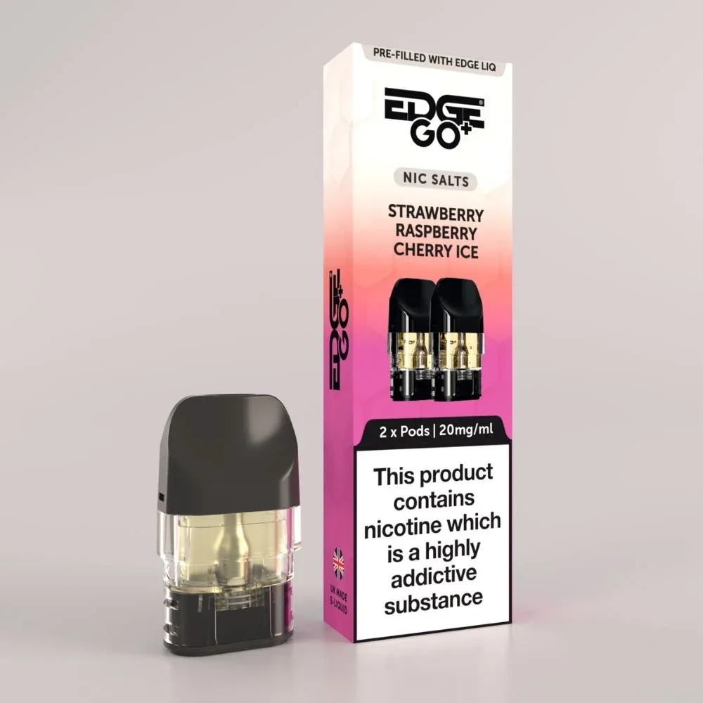EDGE GO+ Nic Salt Pods - Strawberry Raspberry Cherry Ice - Pack of 2
