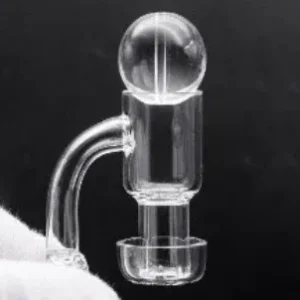 14mm Terp Slurper Male Banger W/ Crystal Ball Carb Cap