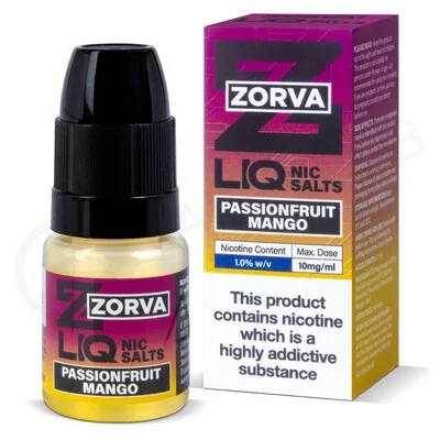 Passionfruit Mango Nic Salt E-Liquid by Zorva Liq