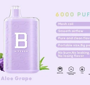 BIFFBAR 5% TFN RECHARGEABLE MESH DISPOSABLE 6000 PUFFS