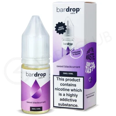 Sweet Blackcurrant Nic Salt E-Liquid by Bar Drop Salts