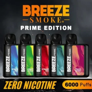 BREEZE SMOKE PRIME EDITION (ZERO NICOTINE) DISPOSABLE VAPE 10ML 6000 PUFFS