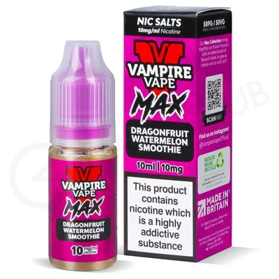 Dragonfruit & Watermelon Smoothie Nic Salt E-Liquid by Vampire Vape Max