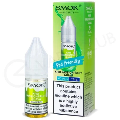 Kiwi Passionfruit Guava Nic Salt E-Liquid by Smok Pod Friendly