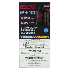 Level X G2 Pod Strawberry Raspberry Blueberry Iced 2ml 20mg