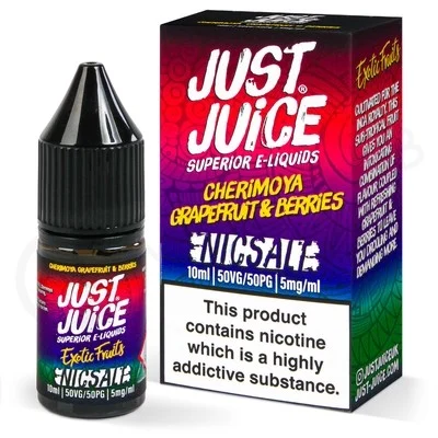 Cherimoya Grapefruit & Berries Nic Salt E-Liquid by Just Juice Exotic Fruits