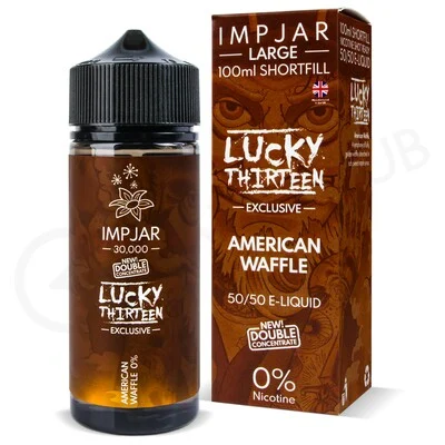 American Waffle Shortfill E-Liquid by Imp Jar & Lucky Thirteen 100ml